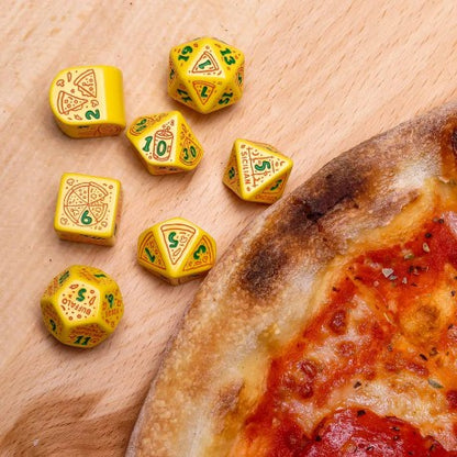 Q Workshop - Pizza: Margherita 7pc RPG Dice Set