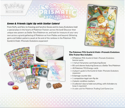 Pokémon (PKM) - Karmesin und Purpur 8.5 - Prismatische Entwicklungen / Prismatic Evolutions - Top Trainer Box - DE