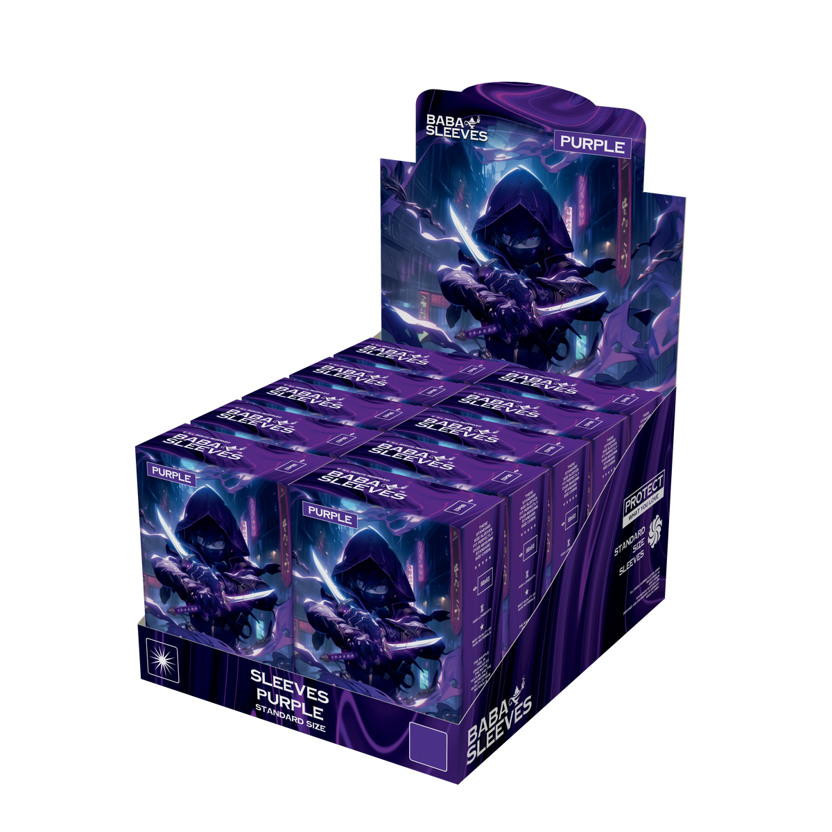 Baba Sleeves - Matte Lila / Purple Hüllen Standard Size (70 Sleeves)