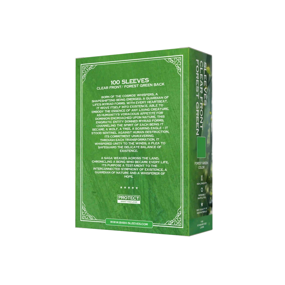 Baba Sleeves - Matte Grüne / Green Hüllen Standard Size (70 Sleeves)