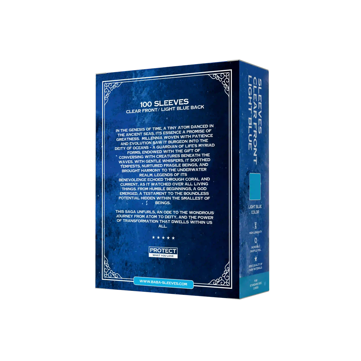 Baba Sleeves - Matte Hellblaue / Light Blue Hüllen Standard Size (100 Sleeves)