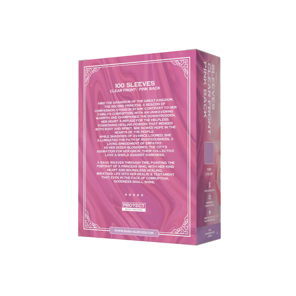 Baba Sleeves - Matte Pinke / Pink Hüllen Standard Size (70 Sleeves)