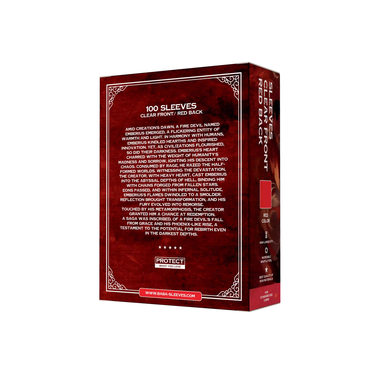 Baba Sleeves - Matte Rote / Red Hüllen Standard Size (70 Sleeves)