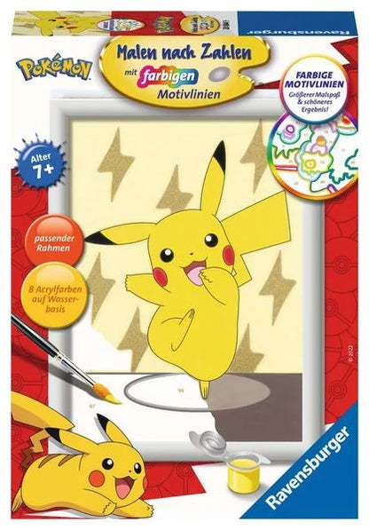 Color by Number Pokémon: Pikachu