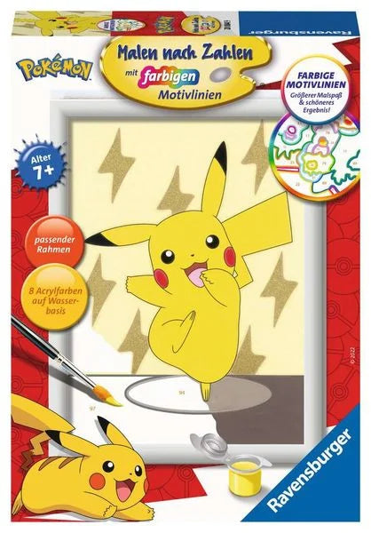 Color by Number Pokémon: Pikachu