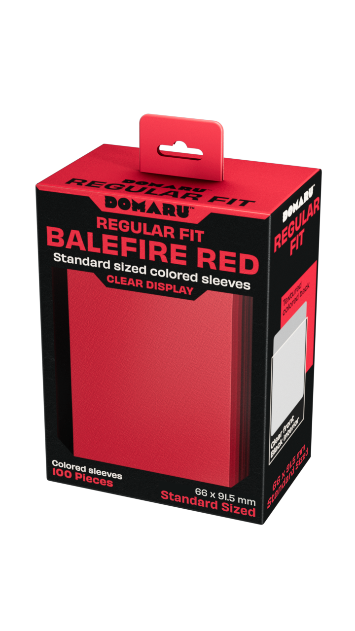 Gatherers' Tavern - DOMARU Regular Fit Standard Sleeves: Balefire Red (100 Sleeves)