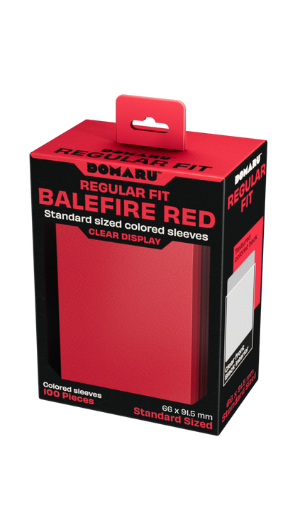 Gatherers' Tavern - DOMARU Regular Fit Standard Sleeves: Balefire Red (100 Sleeves)