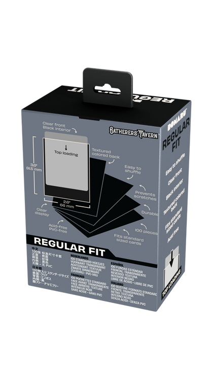 Gatherers' Tavern - DOMARU Regular Fit Standard Sleeves: Gothic Black (100 Sleeves)