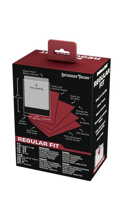 Gatherers' Tavern - DOMARU Regular Fit Standard Sleeves: Imperial Red (100 Sleeves)