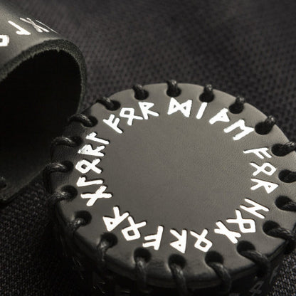 Q Workshop - Runic: Black Leather Dice Cup