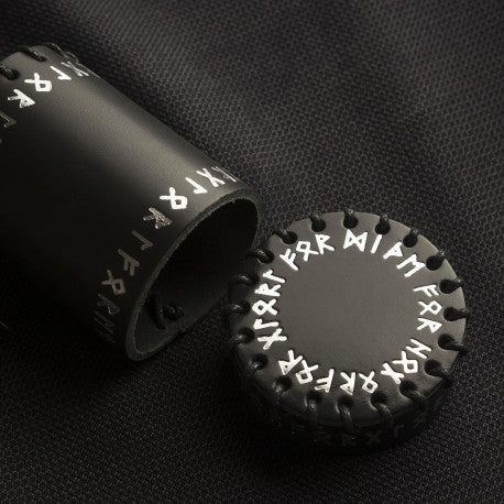 Q Workshop - Runic: Black Leather Dice Cup