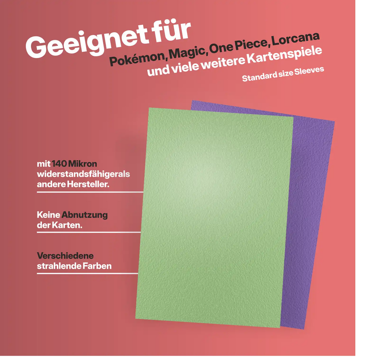 Baba Sleeves - Matte Grüne / Green Hüllen Standard Size (70 Sleeves)