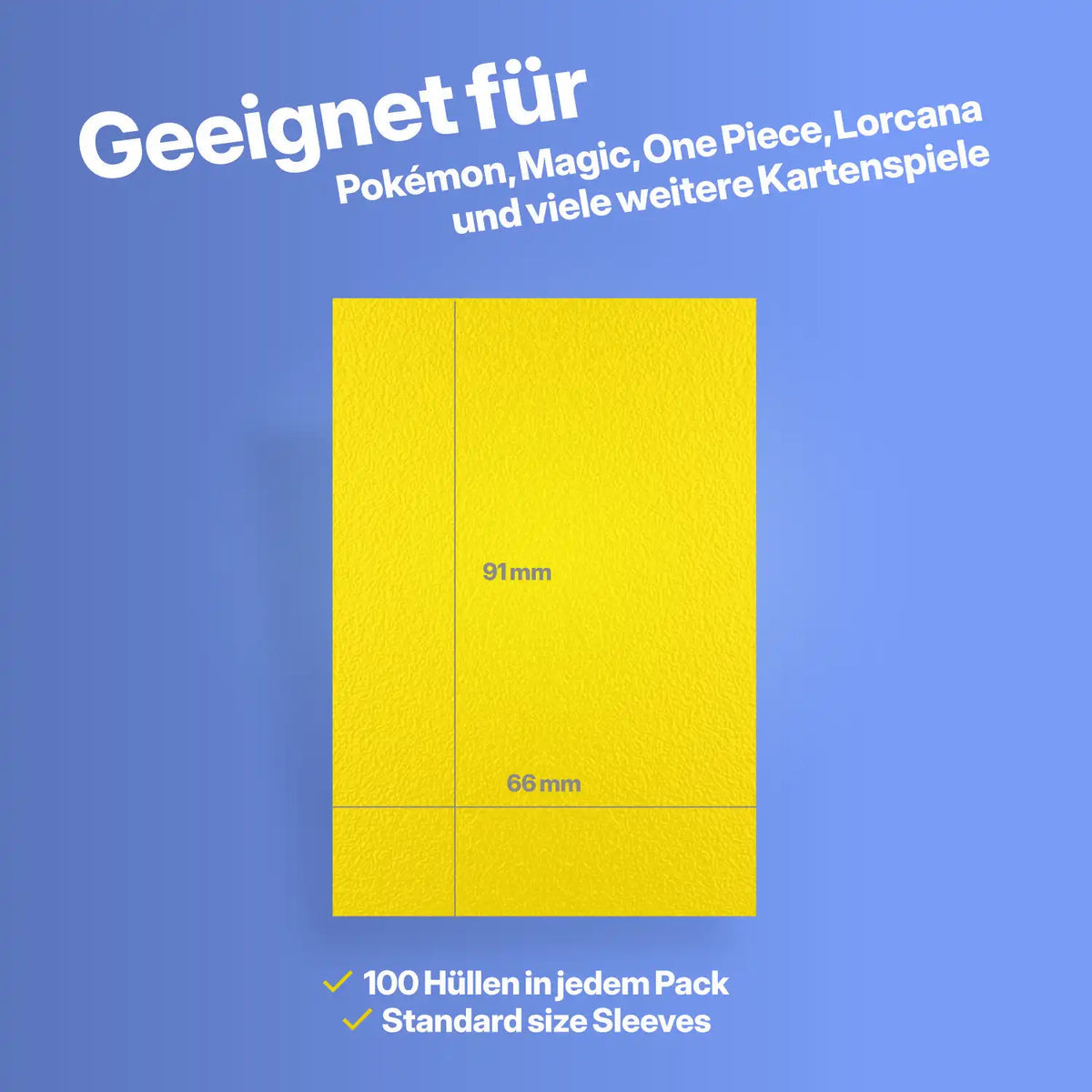 Baba Sleeves - Matte Gelbe / Yellow Hüllen Standard Size (100 Sleeves)