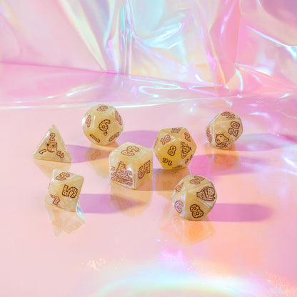Q Workshop - Capybara: Sleepie 7pc RPG Dice Set