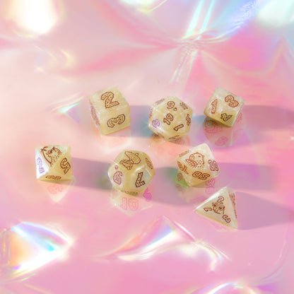 Q Workshop - Capybara: Sleepie 7pc RPG Dice Set