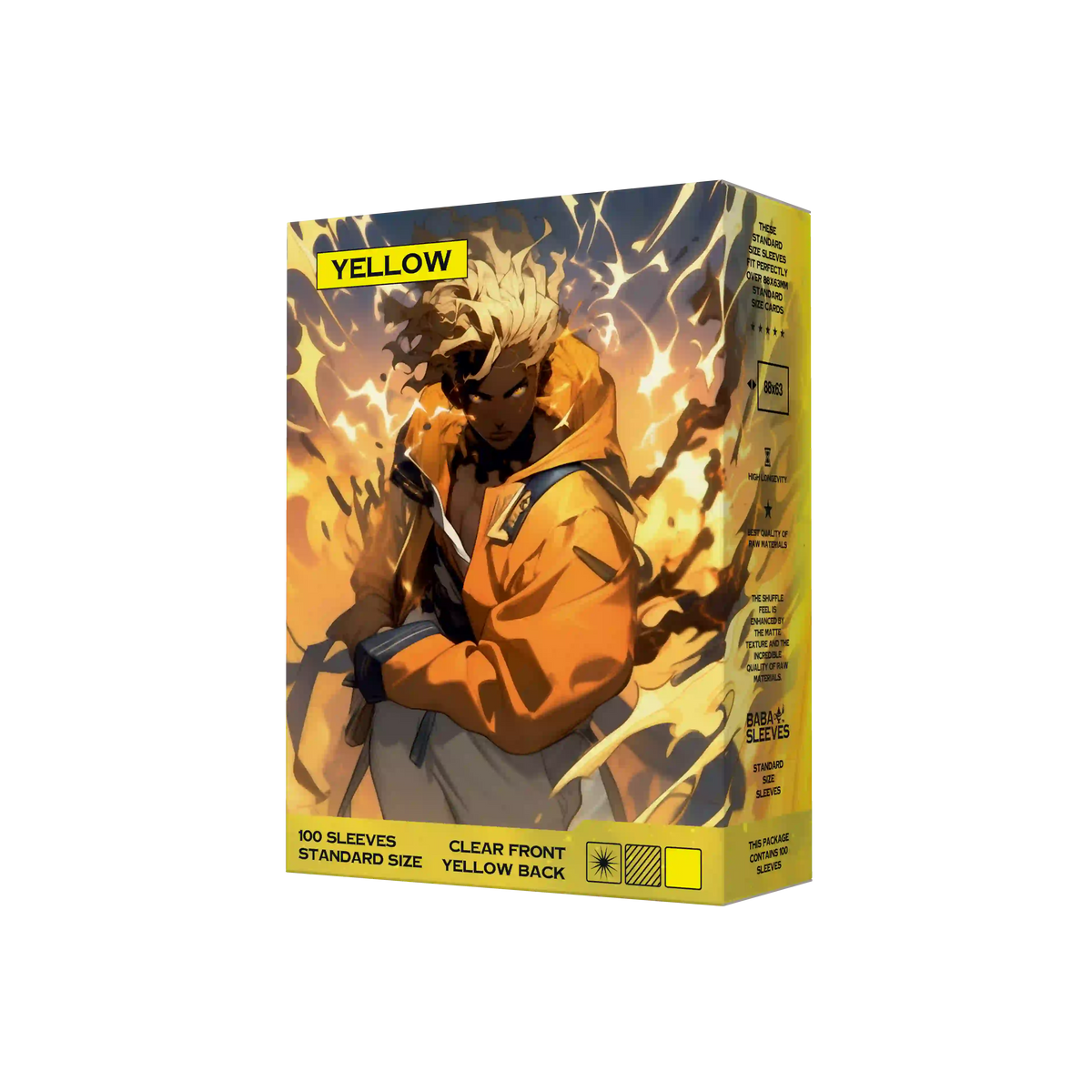 Baba Sleeves - Matte Gelbe / Yellow Hüllen Standard Size (100 Sleeves)
