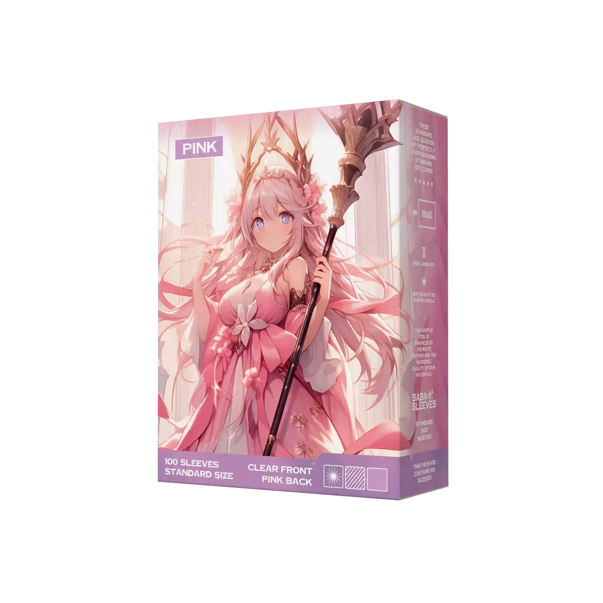 Baba Sleeves - Matte Pinke / Pink Hüllen Standard Size (70 Sleeves)