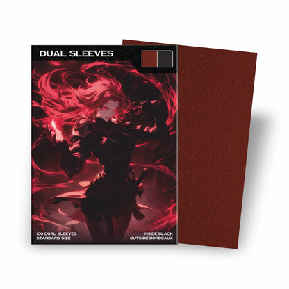 Baba Sleeves - Matte Dual Rot / Bordeaux Hüllen Standard Size (100 Sleeves)