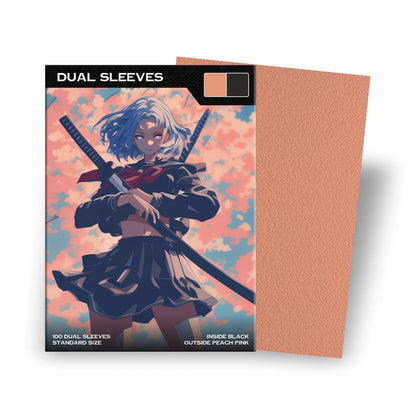 Baba Sleeves - Matte Dual Pink / Peach Pink Hüllen Standard Size (100 Sleeves)