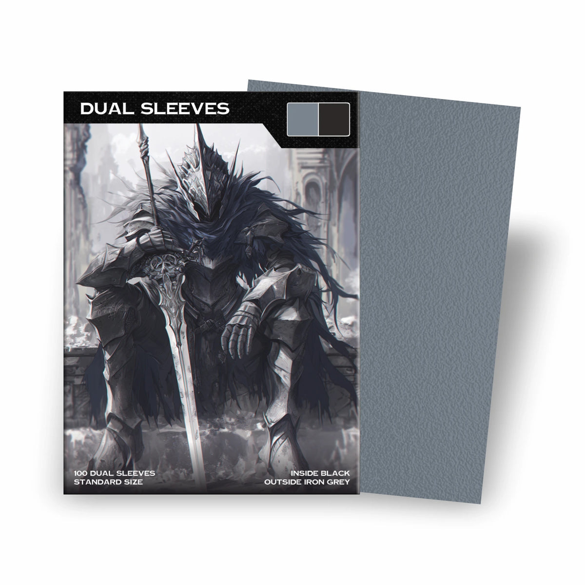 Baba Sleeves - Matte Dual Grau / Iron Grey Hüllen Standard Size (100 Sleeves)