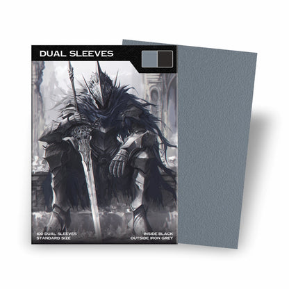 Baba Sleeves - Matte Dual Grau / Iron Grey Hüllen Standard Size (100 Sleeves)
