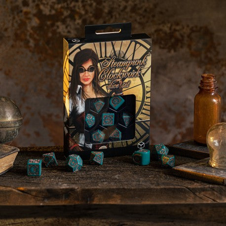 Q Workshop - Steampunk Clockwork: Nautical Apparatus 7pc Modern RPG Dice Set