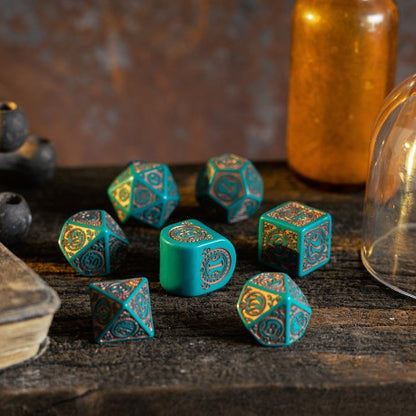 Q Workshop - Steampunk Clockwork: Nautical Apparatus 7pc Modern RPG Dice Set