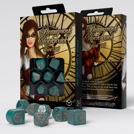 Q Workshop - Steampunk Clockwork: Nautical Apparatus 7pc Modern RPG Dice Set