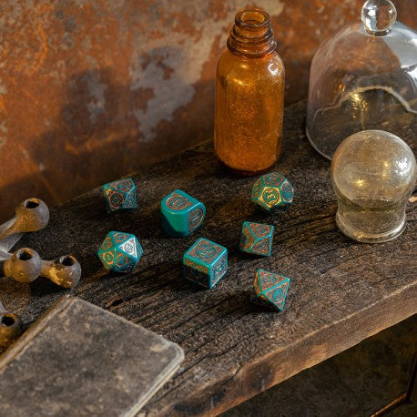 Q Workshop - Steampunk Clockwork: Nautical Apparatus 7pc Modern RPG Dice Set