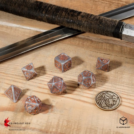 Q Workshop - The Witcher: Geralt - Price of Neutrality 7pc RPG Dice Set