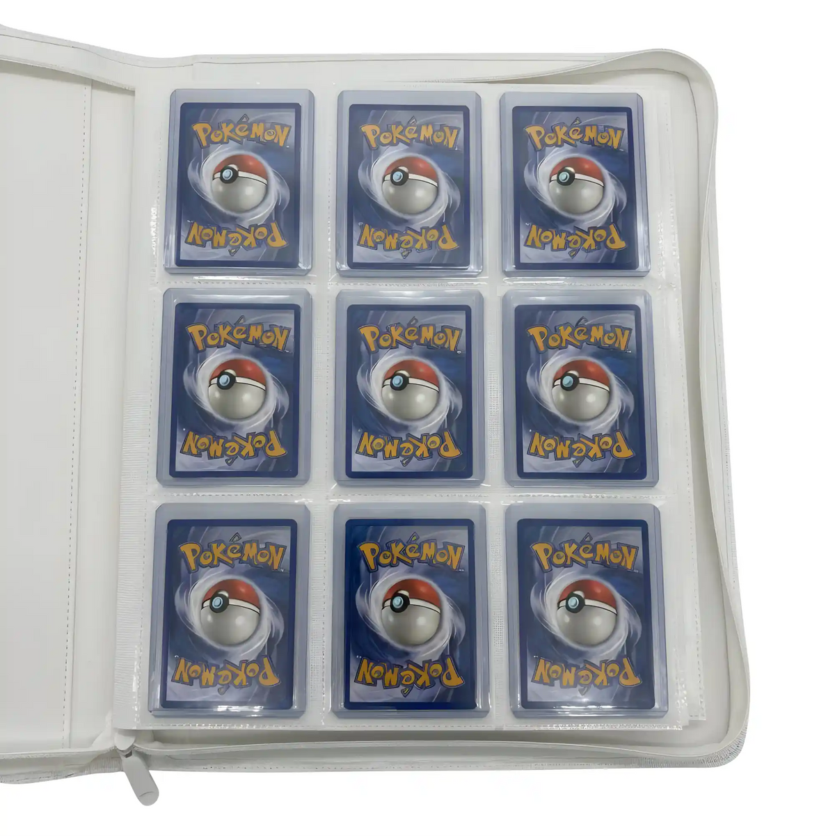 Baba Sleeves - 9-Pocket Toploader Binder Groß Weiß für 252 Karten