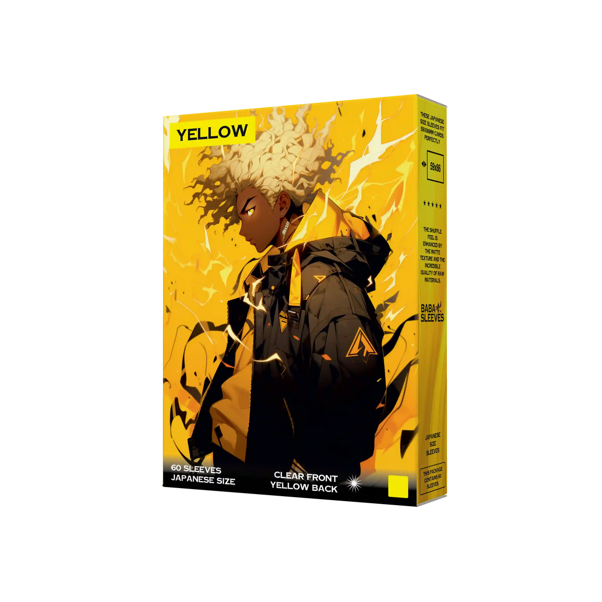 Baba Sleeves - Matte Gelbe / Yellow Hüllen Japan Size (60 Sleeves)