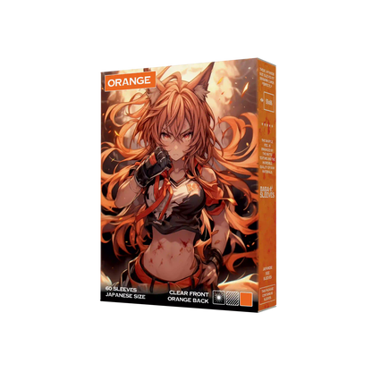Baba Sleeves - Matte Orange / Orange Hüllen Japan Size (60 Sleeves)