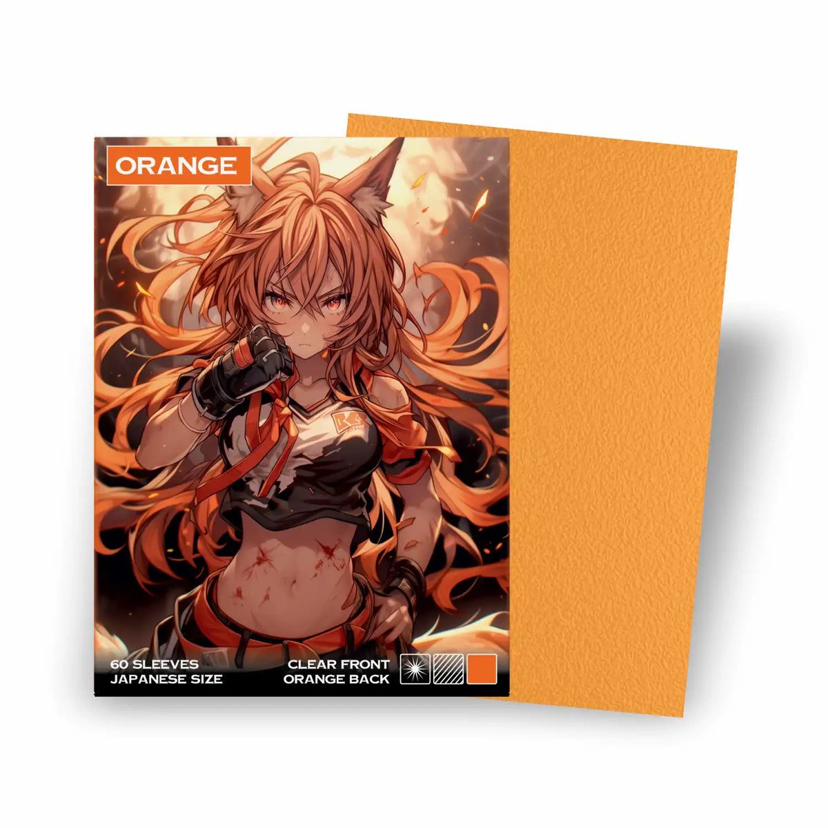Baba Sleeves - Matte Orange / Orange Hüllen Japan Size (60 Sleeves)