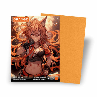 Baba Sleeves - Matte Orange / Orange Hüllen Japan Size (60 Sleeves)