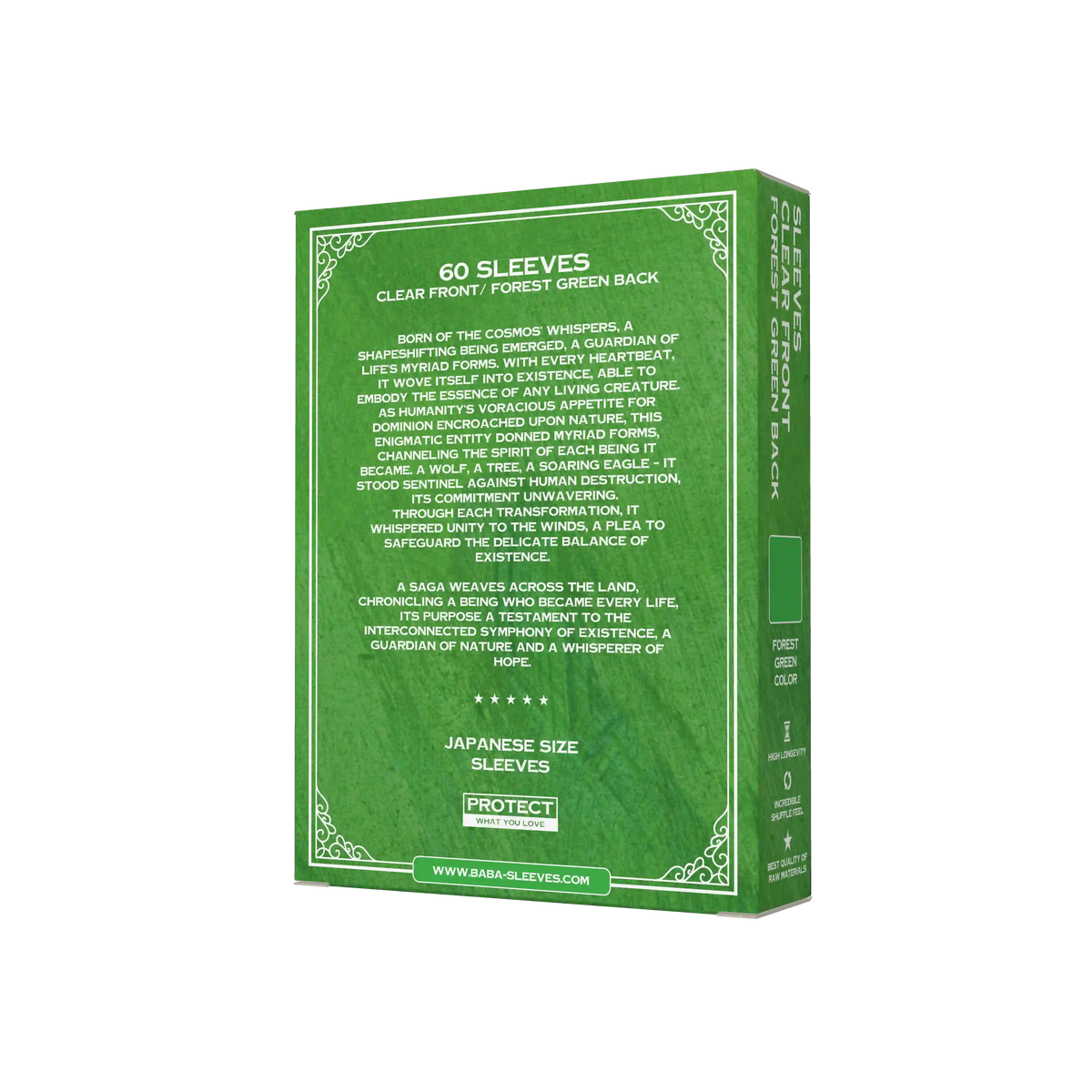 Baba Sleeves - Matte Grüne / Green Hüllen Japan Size (60 Sleeves)