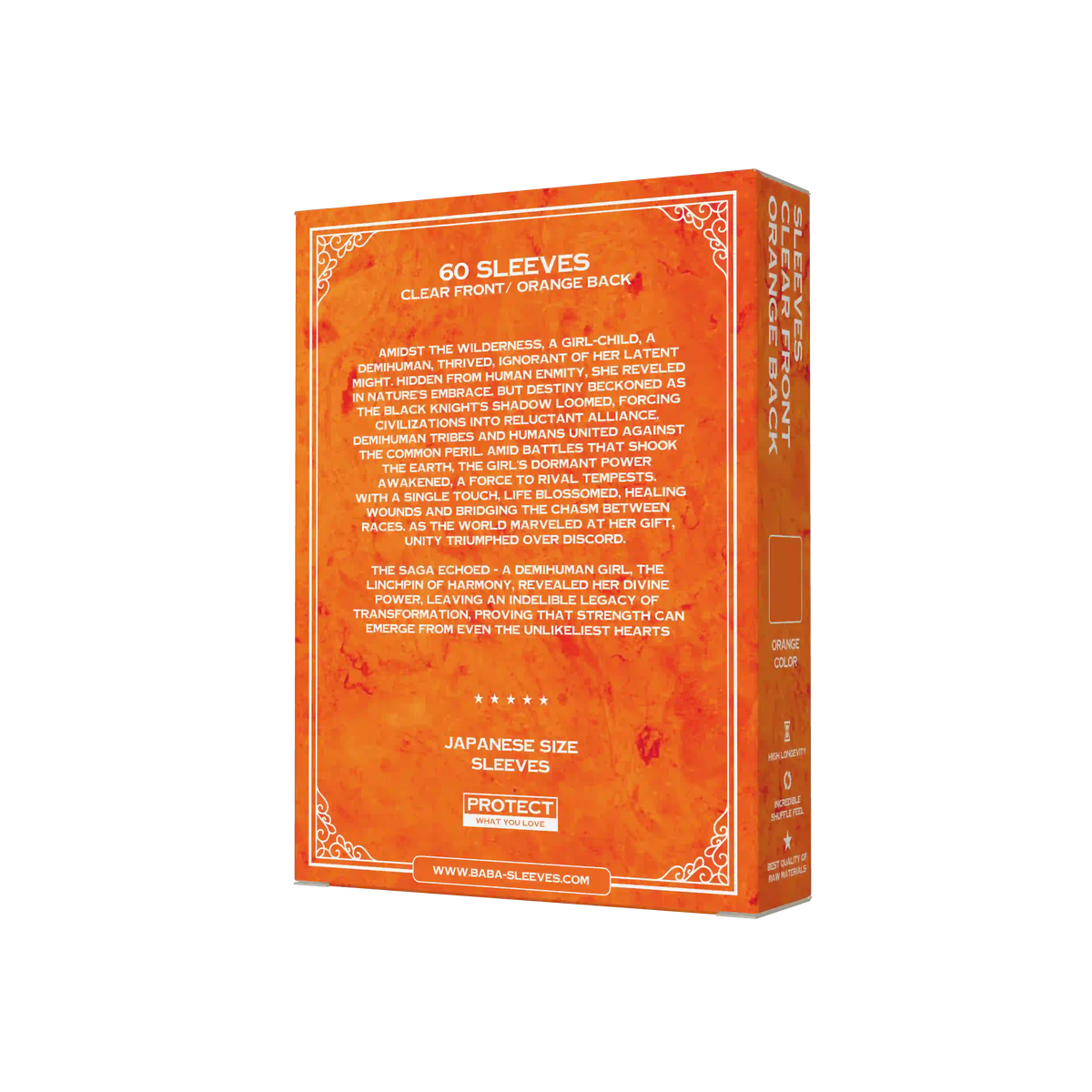 Baba Sleeves - Matte Orange / Orange Hüllen Japan Size (60 Sleeves)