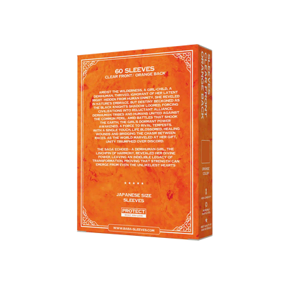 Baba Sleeves - Matte Orange / Orange Hüllen Japan Size (60 Sleeves)