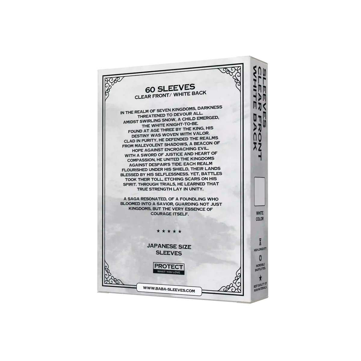 Baba Sleeves - Matte Weiße / White Hüllen Japan Size (60 Sleeves)