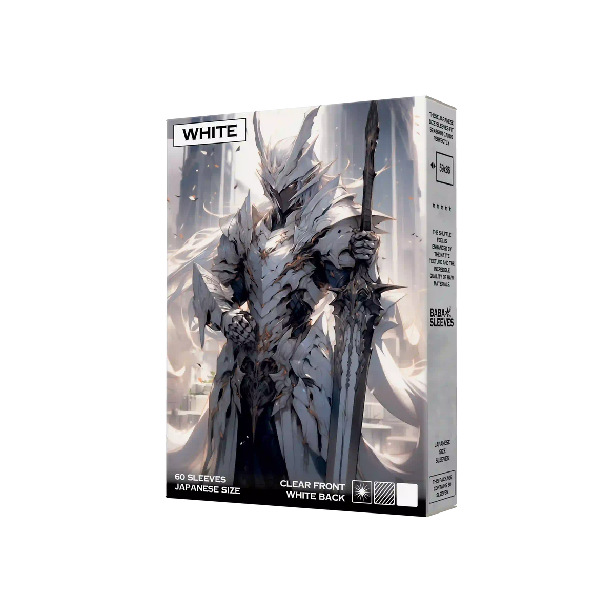 Baba Sleeves - Matte Weiße / White Hüllen Japan Size (60 Sleeves)