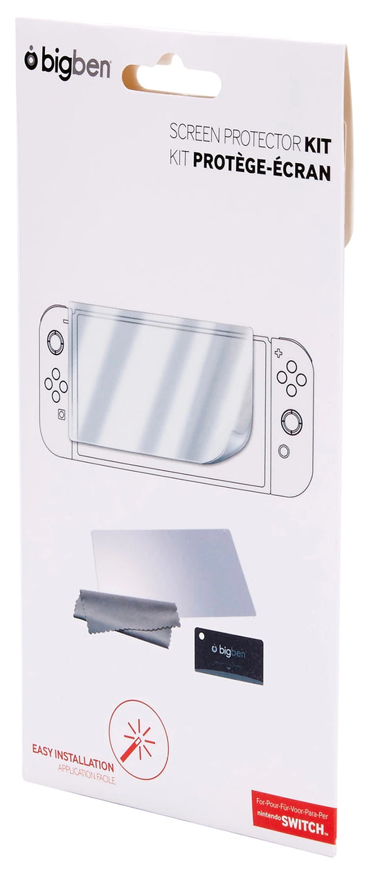 BIGBEN - Nintendo Switch - Screen Protection Kit - inkl. Schutzfolie, Reinigungstuch, Rakel