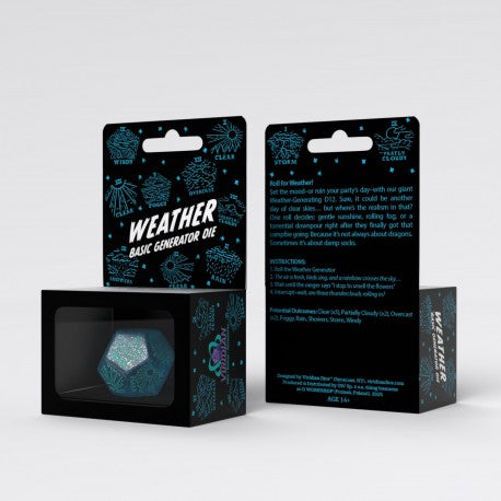 Q Workshop - Weather Generator Die: Shimmering Blue&Turquise