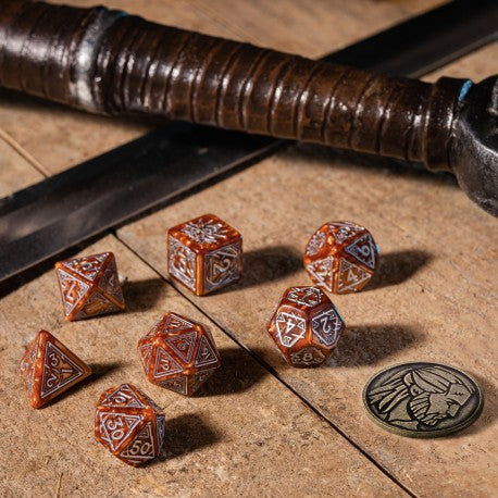 Q Workshop - The Witcher: Geralt  - The Monster Slayer 7pc RPG Dice Set