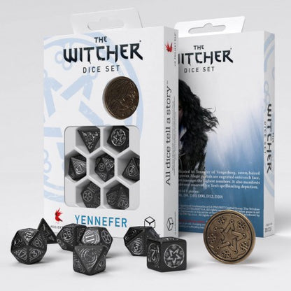 Q Workshop - The Witcher: Yennefer - The Obsidian Star 7pc RPG Dice Set