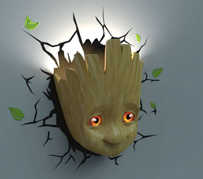 Marvel 3D LED Leuchte Baby Groot Face 3D