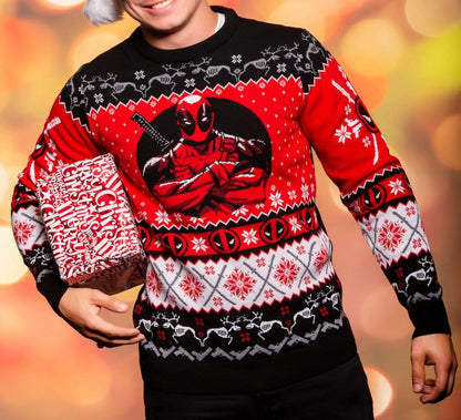 Deadpool Christmas Pullover Größe XXL
