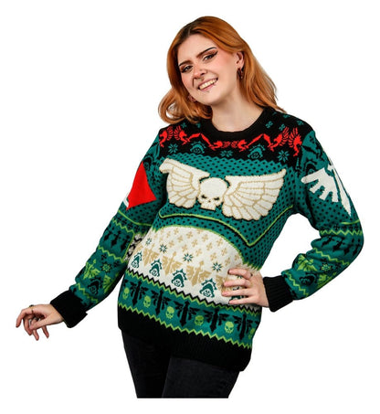 Warhammer 40,000 Christmas Pullover Dark Angels Größe L