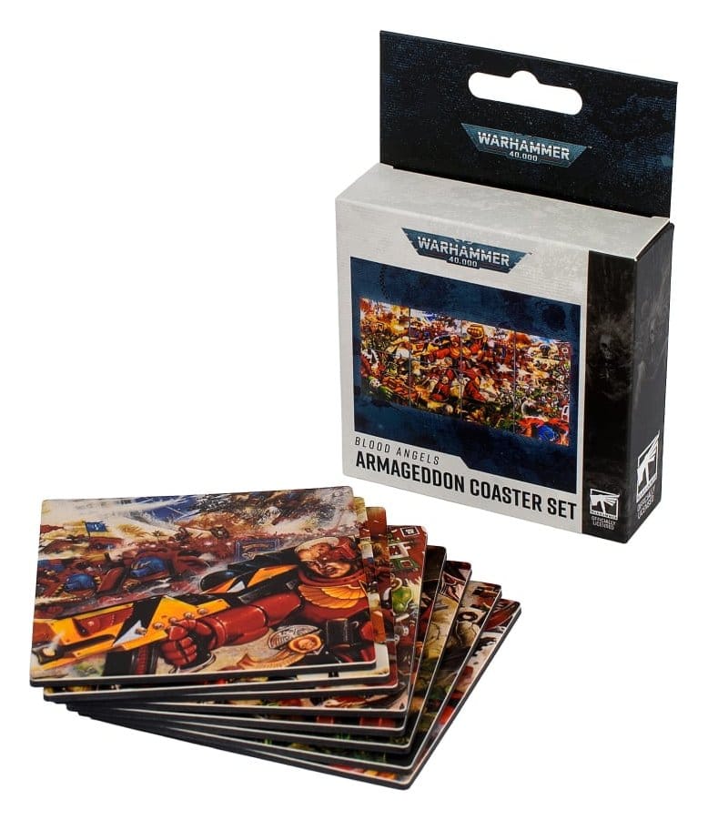 Warhammer 40,000 Untersetzer-Set Blood Angels Armageddon 15 cm