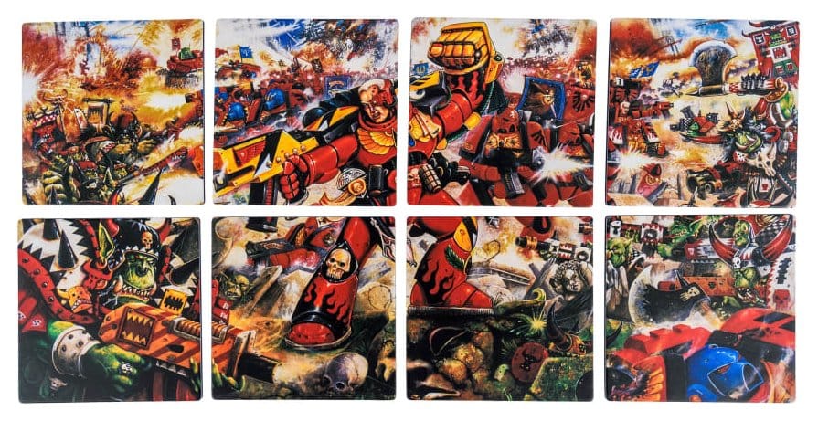 Warhammer 40,000 Untersetzer-Set Blood Angels Armageddon 15 cm