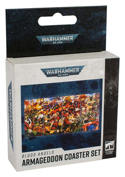 Warhammer 40,000 Untersetzer-Set Blood Angels Armageddon 15 cm